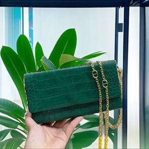 2023 Top Crocodile Pattern Couro Bolsa Feminina de Um Ombro Transversal Luxo Verde Marrom Branco Cinza Vermelho Pequeno Portátil Versátil Personalizado Estilo de Moda Casual