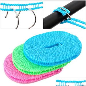 Askı Rafları 5m Anti-Slip Camsline Portable Dış Mekan Rüzgar Geçirmez Seyahat Geri Çıkarılabilir Halat Yıkama Hattı Kurutma Giysileri Askılı Rac DH6FV