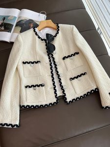 2022 Kadınlar Vintage Tasarımcı Tweed Blazer Ceket Kadın Milan Pist Tasarımcı Elbise Nedensel Uzun Kollu Üstler Giyim Takım A101