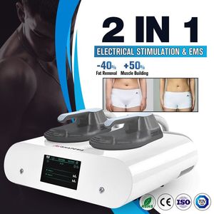 Ems Wadenfettreduzierungs-Schlankheitsmaschine Heimgebrauch Körperformung 2 Griffe Tragbare Mini-Emslim-Ausrüstung Muskelstimulation Hiemt-Gerät Hochintensives System