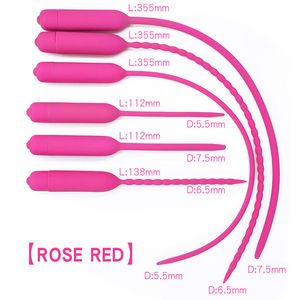 Vuxna leksaker urinrörsljud vibratorer 5575mm silikon penis plug urethal ljudvibration onani för män urinrörelse insertion 230804