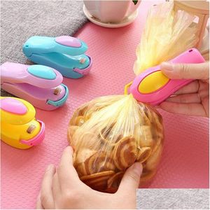 Bag Clips Mini Portable Household Food Sealer Sealing Hine Heat Capper Saver Storage For Plastic Bags Package Drop Delivery Home Gar Dhmlj
