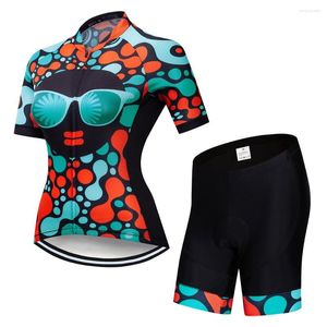 Racing Set 2023 Pro Cycling Jersey Set Women Bibb Shorts Cykel Kort ärmkläder Bike Hombre för MTB