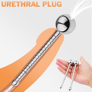 Adult Toys Male Stainless Steel Urethral Plug Hollow Penis Urethra Expansion Stimulator for Men Masturbator Adults Sex 230804