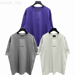T-Shirt Designer Feminina Versão de alta definição Paris B home frente e verso letras bordadas soltas simples masculinas femininas de gola redonda e manga curta T-shirt ZOMA