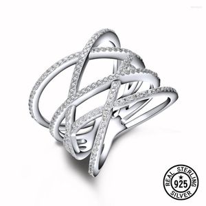 Кластерные кольца 925 Серебряное кольцо стерлинго