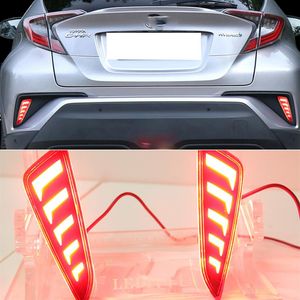 1PAIR LED LEDリフレクターランプリアフォグランプリアバンパーバンパーライトブレーキライトトヨタC-HR CHR 2016 2017 2018 2019319m