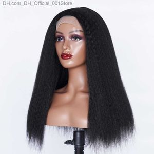 Synthetische Perücken, afrikanische Perücke, schwarze Damen-Perücke, verdreht, gerade, synthetische Perücke, vor dem Haarausfall, gelfreies Haar, synthetische schwarze Perücke, hitzebeständige Faser, Z230805