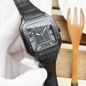 مصمم الساعات AAA عالية الجودة الرياضة الميكانيكية الميكانيكية Montre de Luxe Cowhide بأسعار مخفضة السيارات Wristwatch Mens Watch Black Fashion Montre