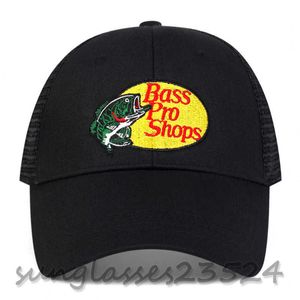 Fishman hat Trucker cap, adjustable,Bass Pro Shops Bass embroidered cotton baseball cap Summer net cap TEMU exploded