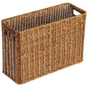 Embrulho para presente cesta de bambu caixas de armazenamento de plástico para roupas de mesa oco diversos recipiente organizador brinquedo