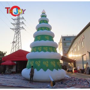Gratis fartyg utomhusspel aktiviteter 10m 33ft hög julfestival Uppblåsbar julgran med färgglada LED -lgith för dekoration