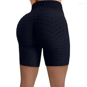 Kvinnors shorts kvinnor sexig Push Up Yoga Solid Seamless Fitness Sports Leggings Jacquard Elastic Quick Dry Plus Size Running Tights