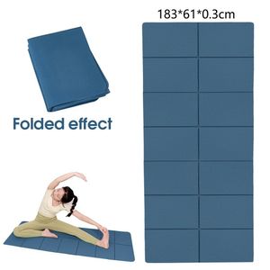 ヨガマット1PC TPE瞑想パッドアンチスリップ折りたたみ式ピラティス体操マットソフトショック吸引イージークリーンスポーツ用品230814