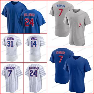 Nova camisa de beisebol Cody Bellinger 16 Patrick Wisdom Dansby Swanson Ian Happ 14 Ernie Banks 27 Seiya Suzuk Nelson Velazquez Nico Hoerner Fergie Jenkins Custom S-XXXL