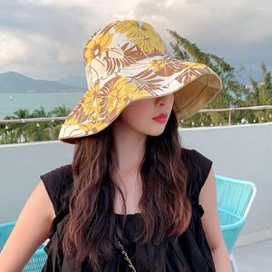 Geniş Memlu Şapkalar Kadın Güneş Hat Hafif Tersinir Kadınların Katlanabilir UV Koruması Kamp Plajı Aktiviteleri için İdeal Açık