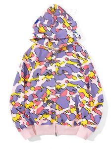 Sonbahar Hoodies Moda Çift Zip Up Hoodie Kamuflaj Yıldızları Fermuar İnce Bölüm Sweatshirt Kapşonlu Hırka Ceket Tasarımcı Giysileri