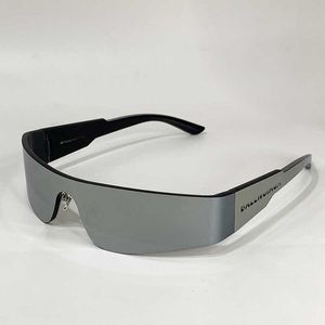 Mono Dikdörtgen Siyah Naylon BB0041S Güneş Gözlüğü Güneş Gözlüğü Bayanlar Tasarımcılar Gümüş Gradyan Kalın Lens Tam Lens Dar Dikdörtgen Maske Ming Gözlükleri