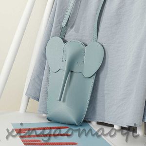 Elegante e casual Mini borsa per telefono carina Borsa a tracolla da donna Nuova mini borsa in pelle con elefante Borsa a tracolla casual portatile, senza logo