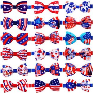 Dog Apparel 50pcs Bowties Neckties For Small Dogs Pet Cat Puppy Bowtie Grooming Accessories 4th Of July