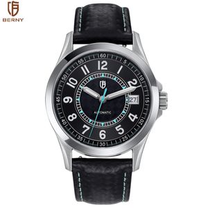 Andere Uhren Berny Supper Leuchtende mechanische Herrenuhr 10ATM Wasserdichter Kalender Saphir-Armbanduhr Hochpräzises ST2130-Uhrwerk 230804