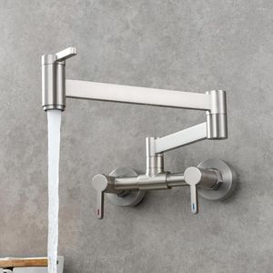 Kitchen Faucets Folding Extended Faucet Brass Cold And Water Wall-Mounted Balcony Basin Facilities