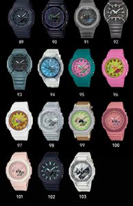 Спортивные цифровые кварцевые мужские часы 2100, оригинальные шоковые часы, полнофункциональные светодиодные лампы с автоматическим ручным подъемником, мировое время, серия GA Oak