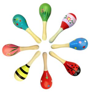 Wooden Sand Hammer Baby Toy Egg Shakers Musical Toy Baby Rattle Early Educational Children Toy