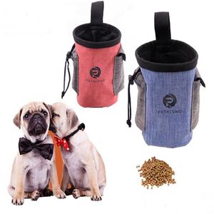 Hundträning lydnad Portable Pet Treat Pouch Outdoor Food Storage Påsar avtagbar matare Väska med Pocket Puppy Snack Belöning WAI DH2XT