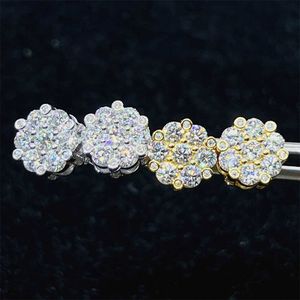 Hotsale 925 gioielli in argento sterling prezzo più basso Def rotondo taglio brillante Moissanite Vvs orecchini a bottone