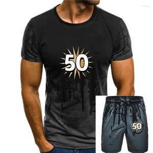 Erkek Trailtsits 2023 Yaz Moda Kısa Kollu 50. Doğum Girmiş 50 Yaş El Kalıcı T-Shirt