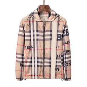 Mode Mens Jacket Autumn and Winter Outwear Windbreaker Plaid Hoodie dragkedja Huvjackor Pälsa utanför Hip Hop Men's Clothing M-3XL*16