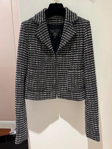 2022 donne vintage designer giacca blazer in tweed cappotto femminile milano pista abito firmato causale top a maniche lunghe abbigliamento vestito a32