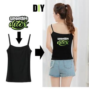 OC Vinda V001# Women's Camisole Simple Breathable Polyester High Elastic DIY Custom Patterns and Letters