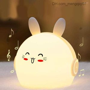 Lamps Shades Night Lights Anime Nightlights Baby Room Decor Bedside Light Cute Cartoon Deer Led Bedroom Silicone Lamp Kids' Toy Gift Z230809