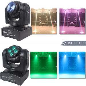 Mini lavagem de cabeça móvel de LED de lados duplos e feixe 4x10W RGBW 4in1 Wash Light + 12W RGBW LED dj Disco Strobe Flash Luzes de palco de casamento