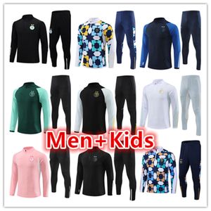 22 23 24 Algeriet Algerie Mens Kids Football Tracksuits Training Suit Jacket Kit 2023 2024 Men Soccer Tracksuit Set Jogging Jerseys Survetement Foot Chandal Futbol