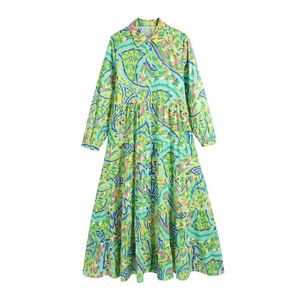 Fengchun Womens Clothing Wholesale Long Sleeved Printed Dress