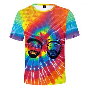 Men's T Shirts Desus & Mero Line Drawing Tie Dye Adult Short Sleeve Tee Women Men T-shirt American Talk Show Funny Clothes