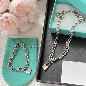 Jewelry Sets Bracelet & Necklace Designer CO 925 Slive Choker Lock Women men Jewelry Wedding Party Gift Necklace New Style Stainless Steel Necklace Wholesale