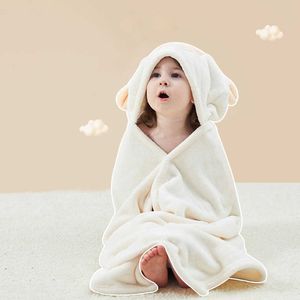 Girl's Dresses Baby Coral Fleece Hooded Bath Towels Cloth Towel Kids Thickened Cloak Bathrobe Soft Wrap Blanket For Infants Boys Girls