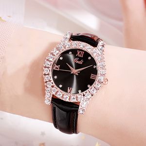 Zegarek damski zegarek wysokiej jakości luksusowy pasek stylowy Diamond Casual Quartz-Battery Watch