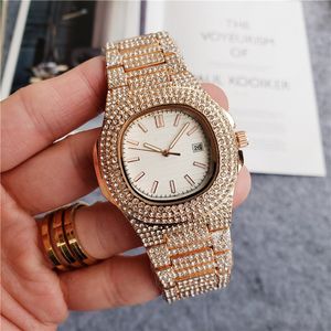 STYLE New Style Classic Full Diamond Watch Series الفاخرة مصمم Watch Advanced Mens Watches Full Function Quarz Chronograph Watch No Box