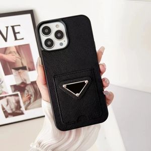 New Designer Leather Phone Cases For iPhone 14 13 12 11 Pro Max Classic Letter Design Anti-fall Protective Mobile Back Cover With Card Holder Pocket Case