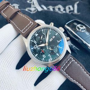 U1 Top-grade AAA Luxury Designer Watch New Men Quartz Big Classic Pilot Watches 46mm Nylon Le Prince Black Genuine Leather Wristwatches Montre de luxe