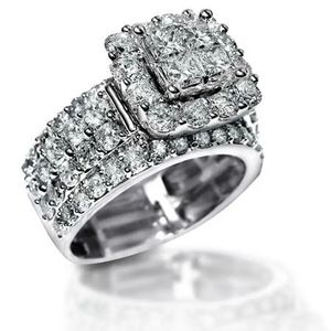 Fedi nuziali di marca Choucong Gioielli di lusso Argento sterling 925 Taglio principessa Topazio bianco Diamante CZ Moissanite Pietre preziose Eternità Anello nuziale da donna Regalo