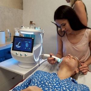 Multifunctional 7 In 1 Magic Mirror Monitoring Aqua H2O2 Oxygen Jet Peel Hydra Water Oxygen Diamond Dermabrasion Machine