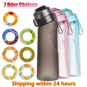 Tumblers Air Sakored Water Bottle Scent Up Cup Sports for Outdoor Fitness Fashion with Straw Flavor Pods 230804