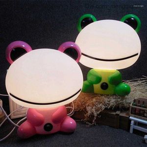 Lampenschirme Nachtlichter Frosch Baby Moderne Cartoon Tier Lampe Schlafzimmer Nacht Kinder Geburtstag Urlaub Geschenke Led Tischlampen Wohnkultur Z230805