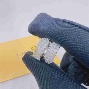 NY DESIGN PASS DIAMOND TESTER GRA Certifikat Iced Out Earring Man VVS Moissanite Hip Hop Earring Hoop Earring